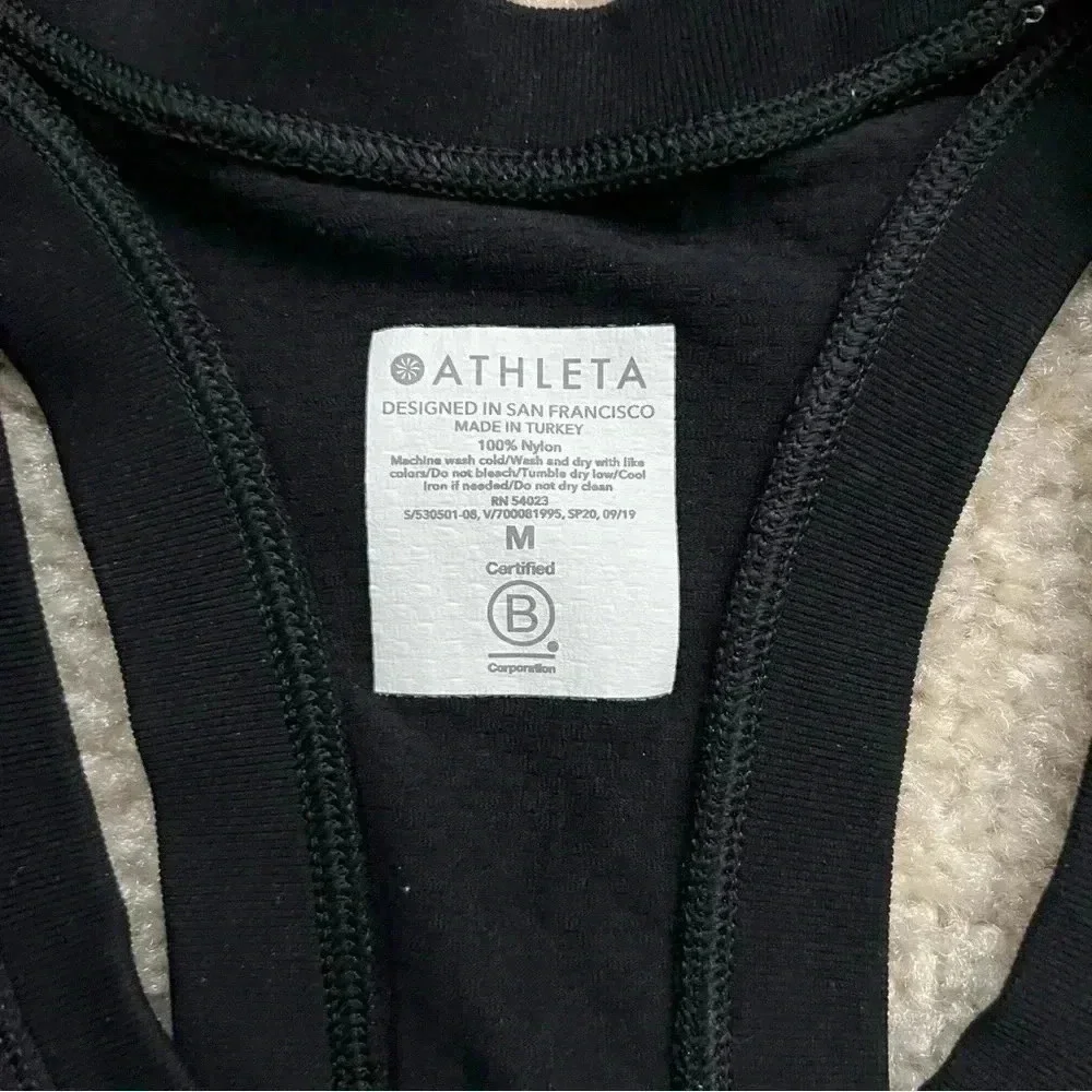 ATHLETA Momentum Seamless Tank Top Women’s Size Medium Black #530501 $59 Active
